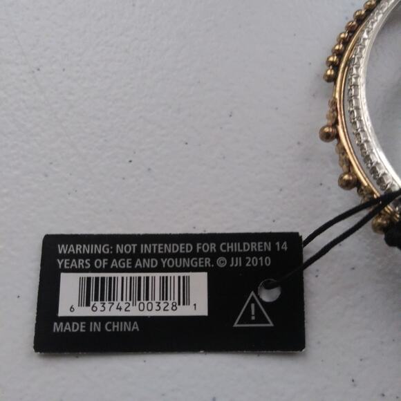 JJI J Jewels 3 bangle Bracelets Set Mixed Metal - Picture 6 of 6